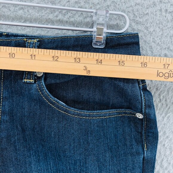 Chicos Jeans Womens 1 US 8 Blue Dark Wash Platinum Denim Radiant RG Straight Leg - Picture 7 of 11